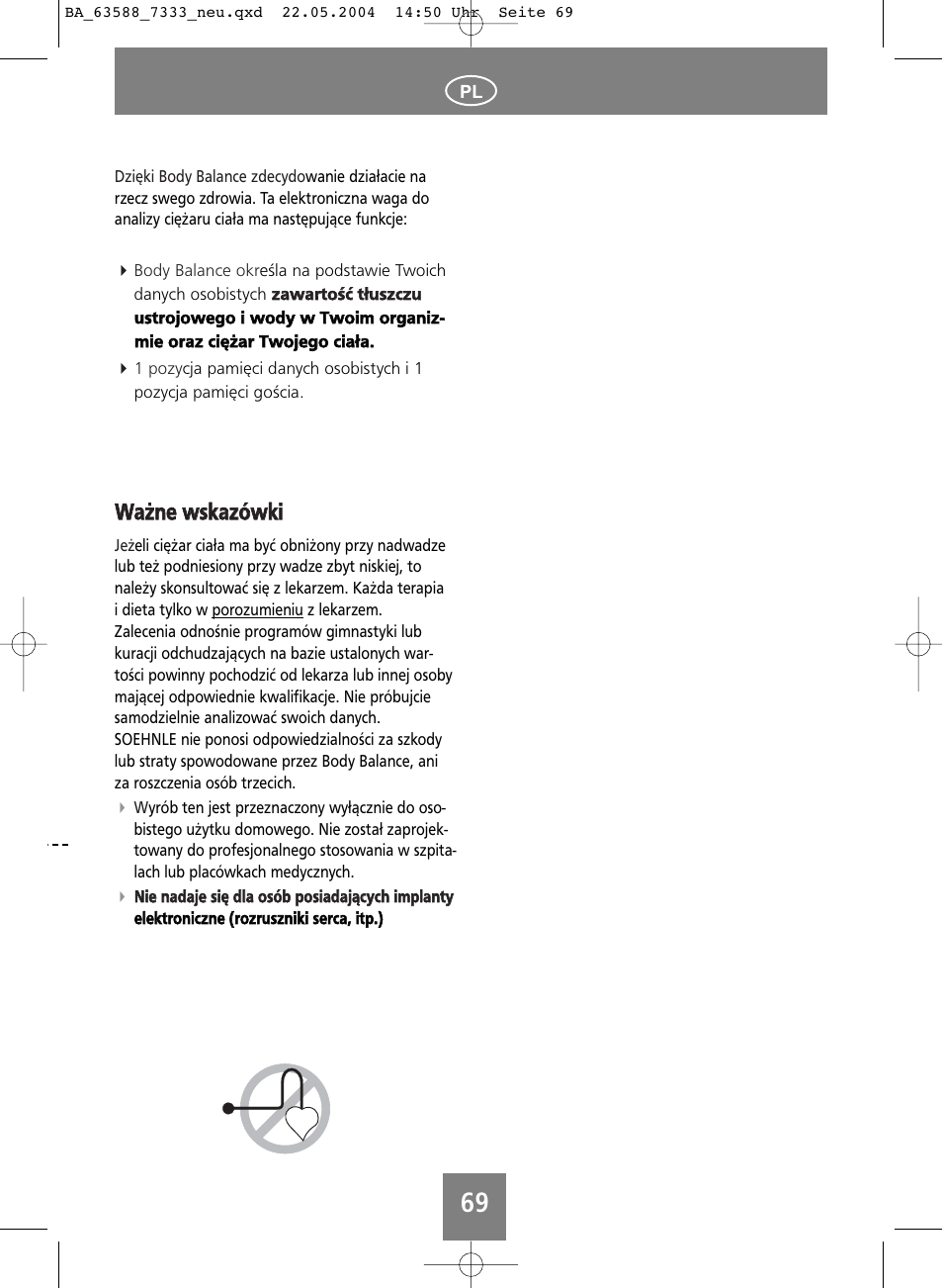 Wwaażżn nee w wsskkaazzó ów wkkii | SOEHNLE Body Balance User Manual | Page 69 / 112