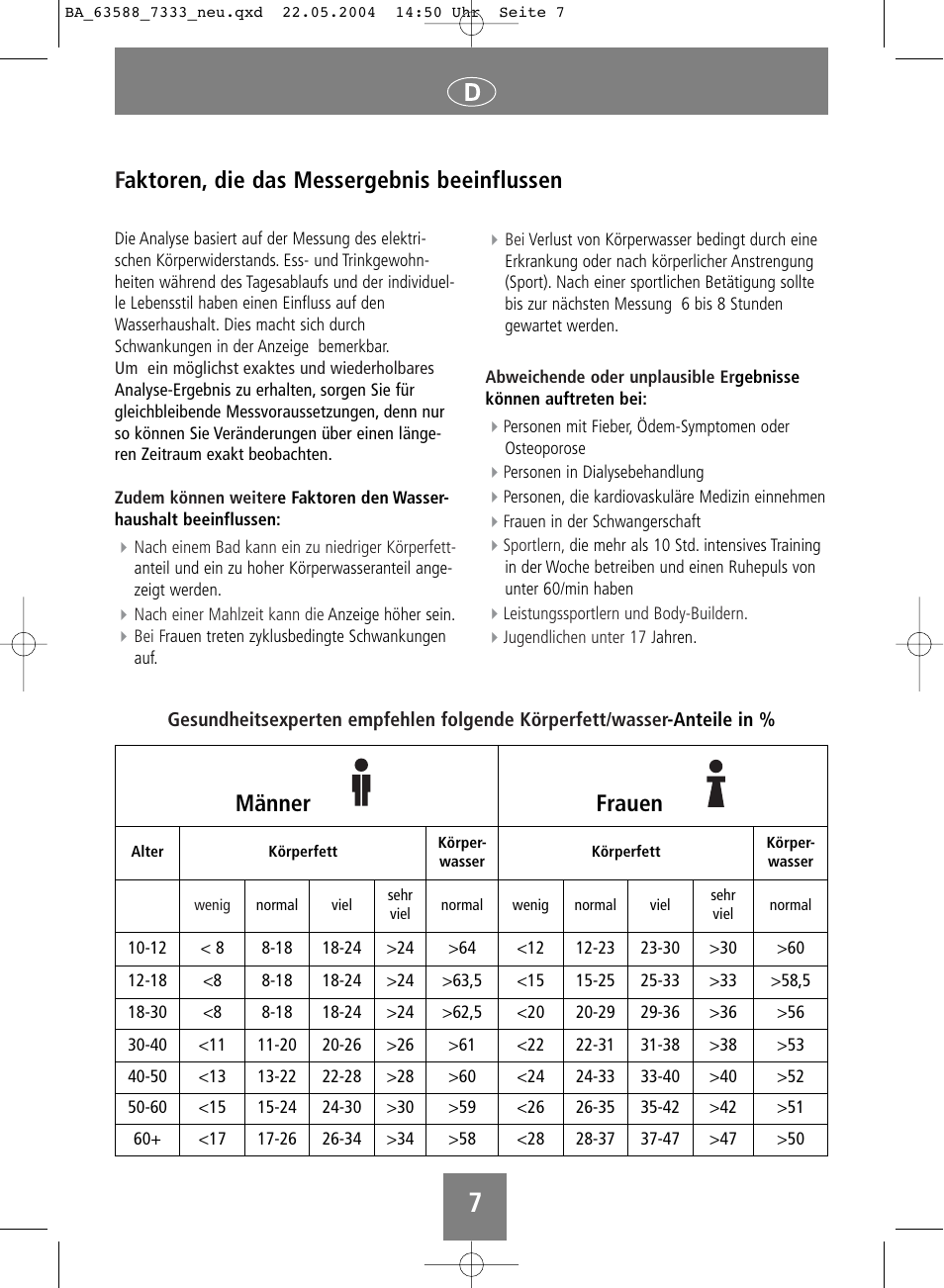 SOEHNLE Body Balance User Manual | Page 7 / 112