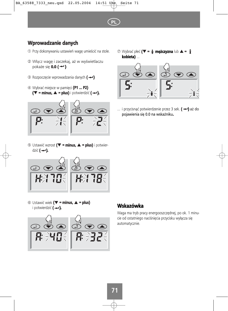 Wwsskkaazzó ów wkkaa, Wwp prro ow waad dzzaan niiee d daan nyycch h | SOEHNLE Body Balance User Manual | Page 71 / 112