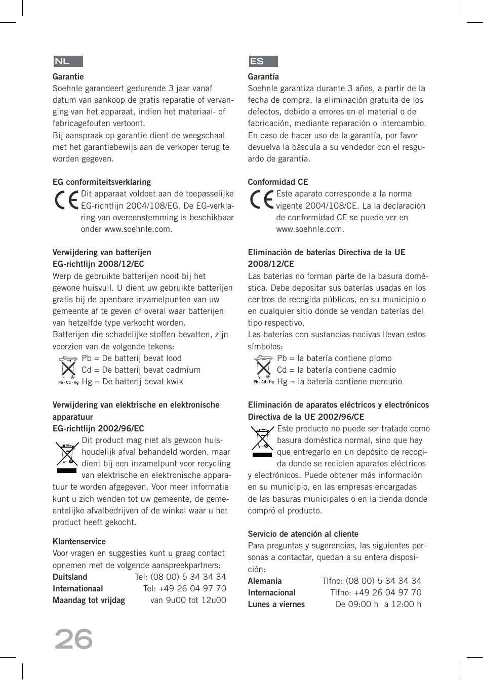 SOEHNLE Easy Control User Manual | Page 26 / 36