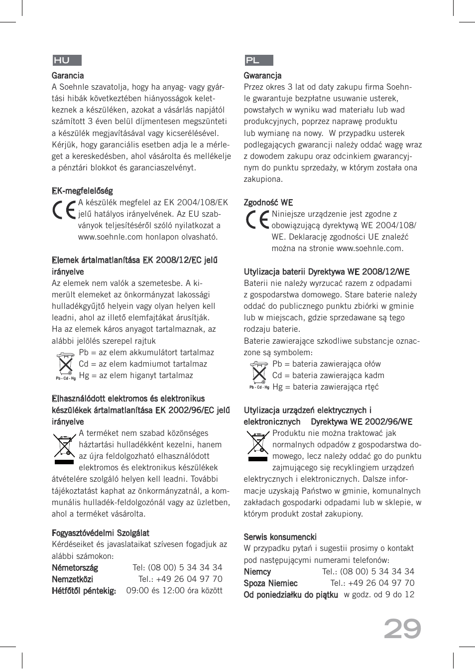 SOEHNLE Easy Control User Manual | Page 29 / 36