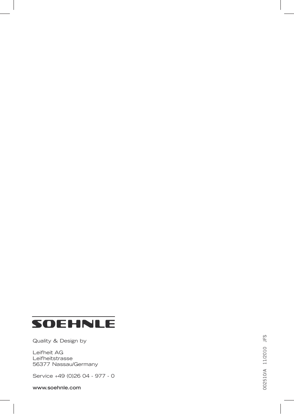 SOEHNLE Easy Control User Manual | Page 36 / 36