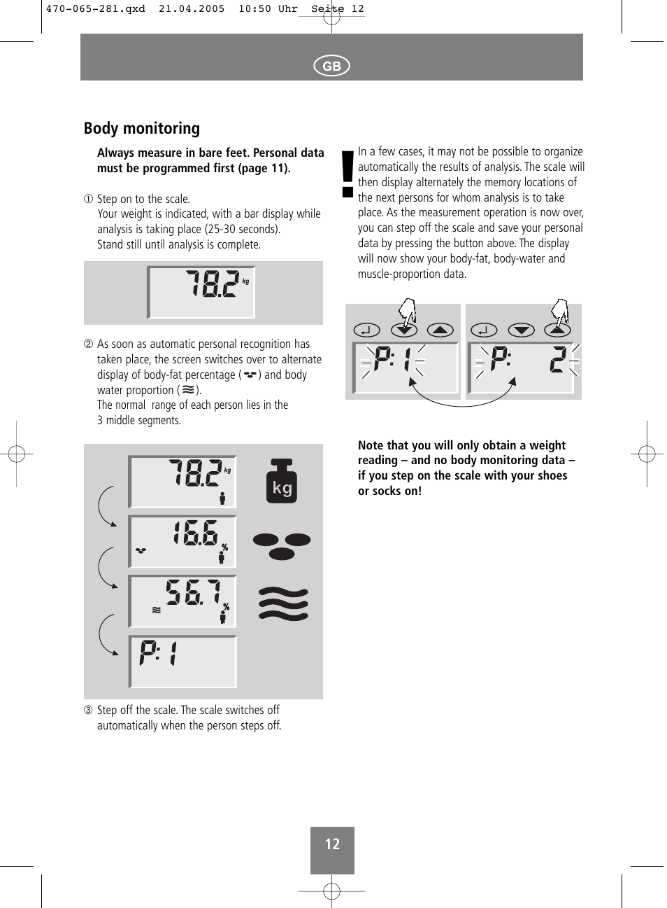 SOEHNLE Body Balance Lago User Manual | Page 12 / 112