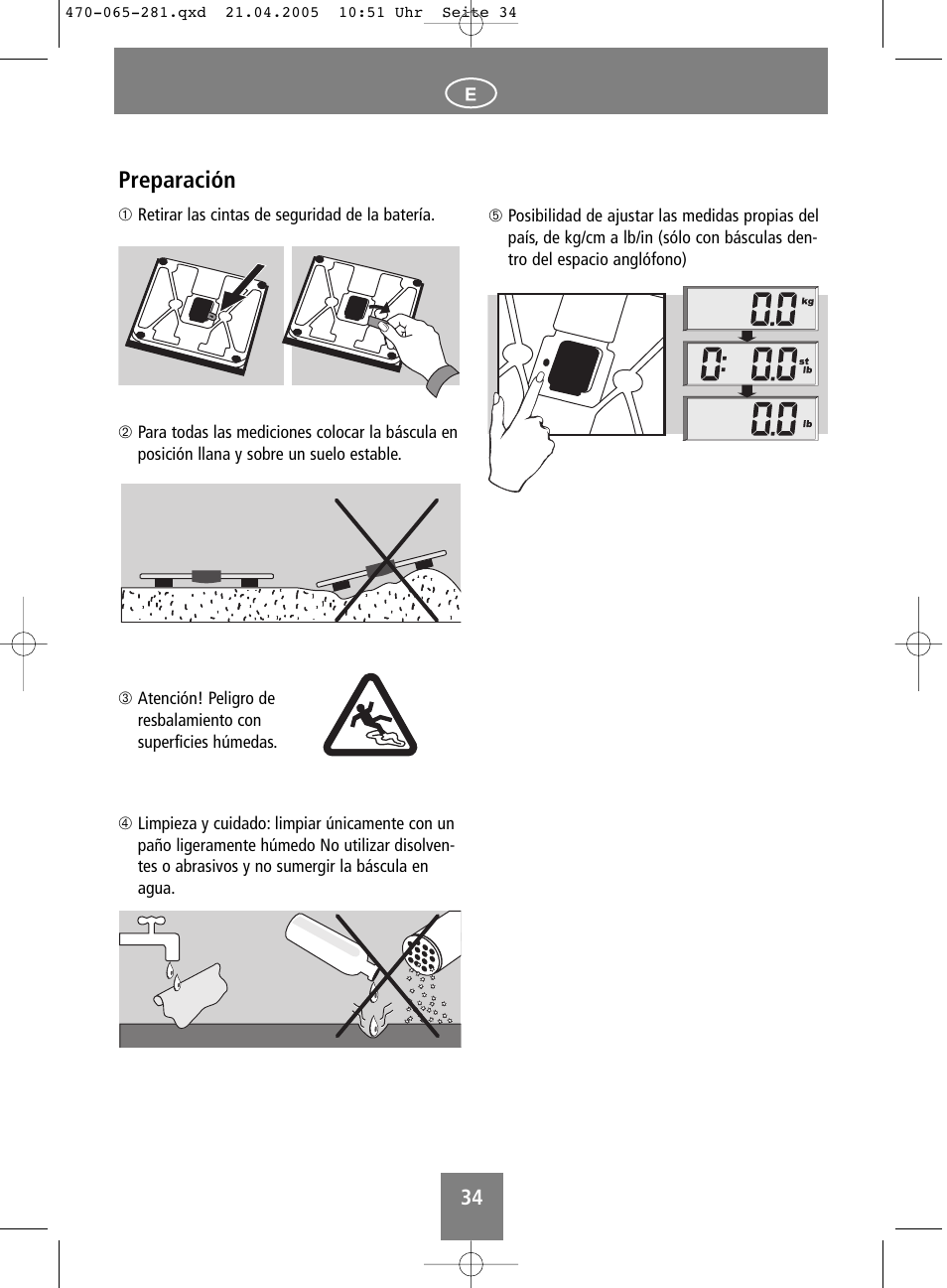 Preparación | SOEHNLE Body Balance Lago User Manual | Page 34 / 112