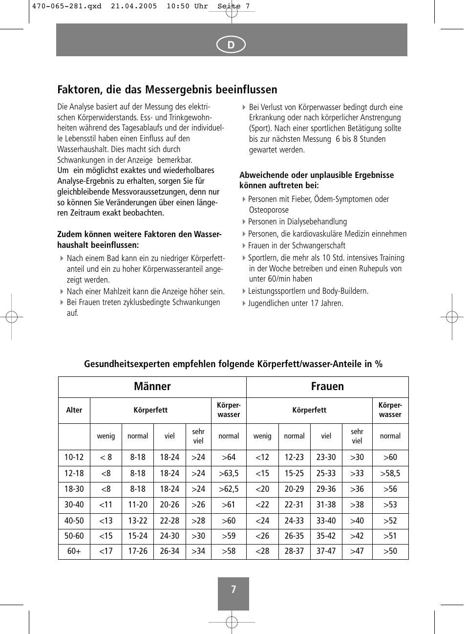 SOEHNLE Body Balance Lago User Manual | Page 7 / 112