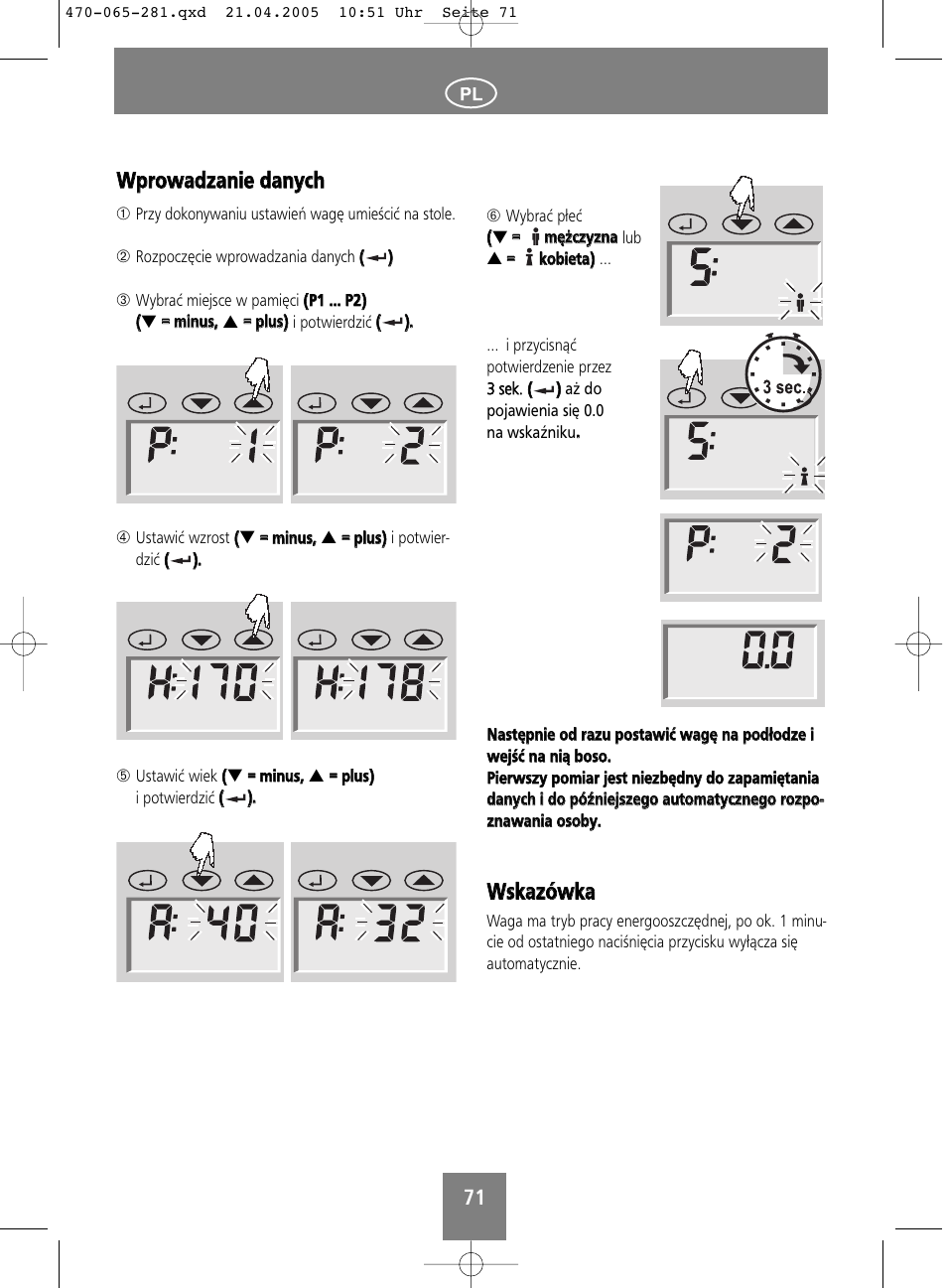 Wwsskkaazzó ów wkkaa, Wwp prro ow waad dzzaan niiee d daan nyycch h | SOEHNLE Body Balance Lago User Manual | Page 71 / 112