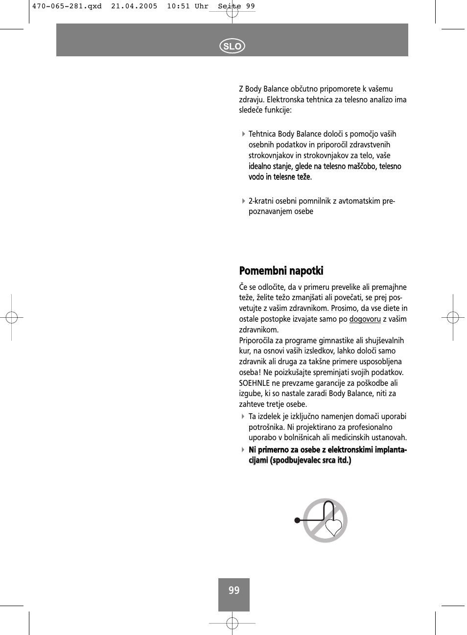 Ppo om meem mb bn nii n naap po ottkkii | SOEHNLE Body Balance Lago User Manual | Page 99 / 112