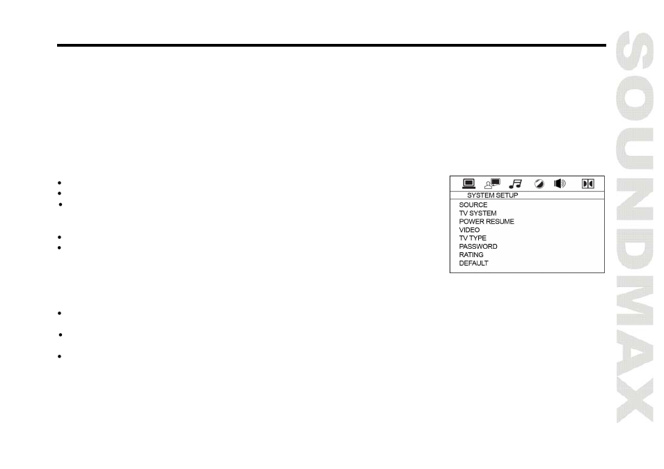 Syst em setup | SoundMax SM-2409 User Manual | Page 15 / 38