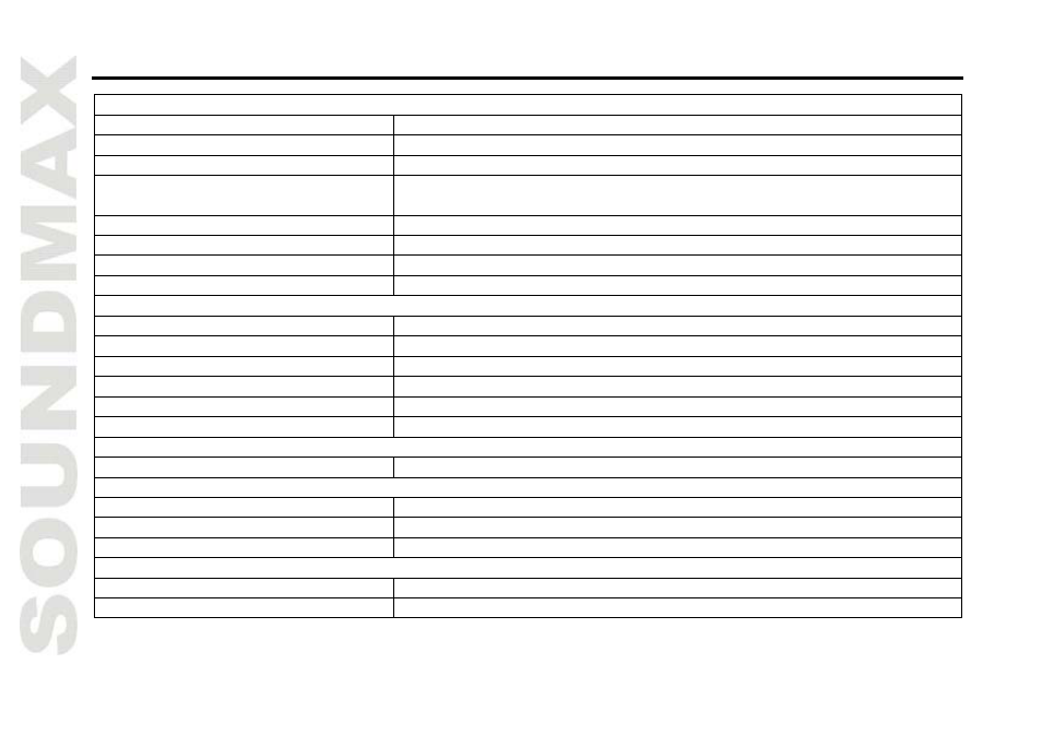 Specif ication | SoundMax SM-CMD3015 User Manual | Page 34 / 70