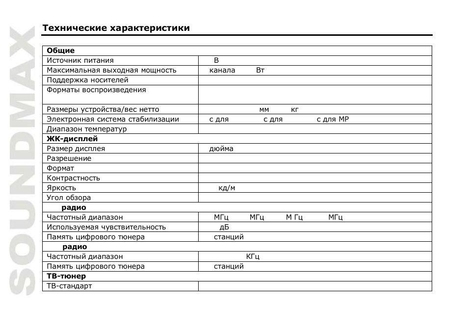 SoundMax SM-CMD3012 User Manual | Page 69 / 70