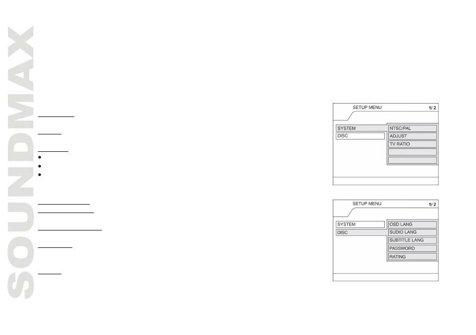 Syste m setup | SoundMax SM-CMD3016 User Manual | Page 26 / 64