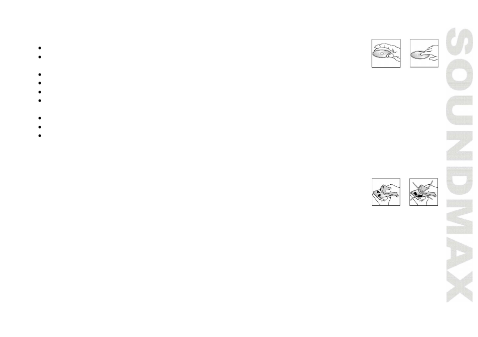 Han dling compact discs, Cleaning | SoundMax SM-CMD3016 User Manual | Page 27 / 64