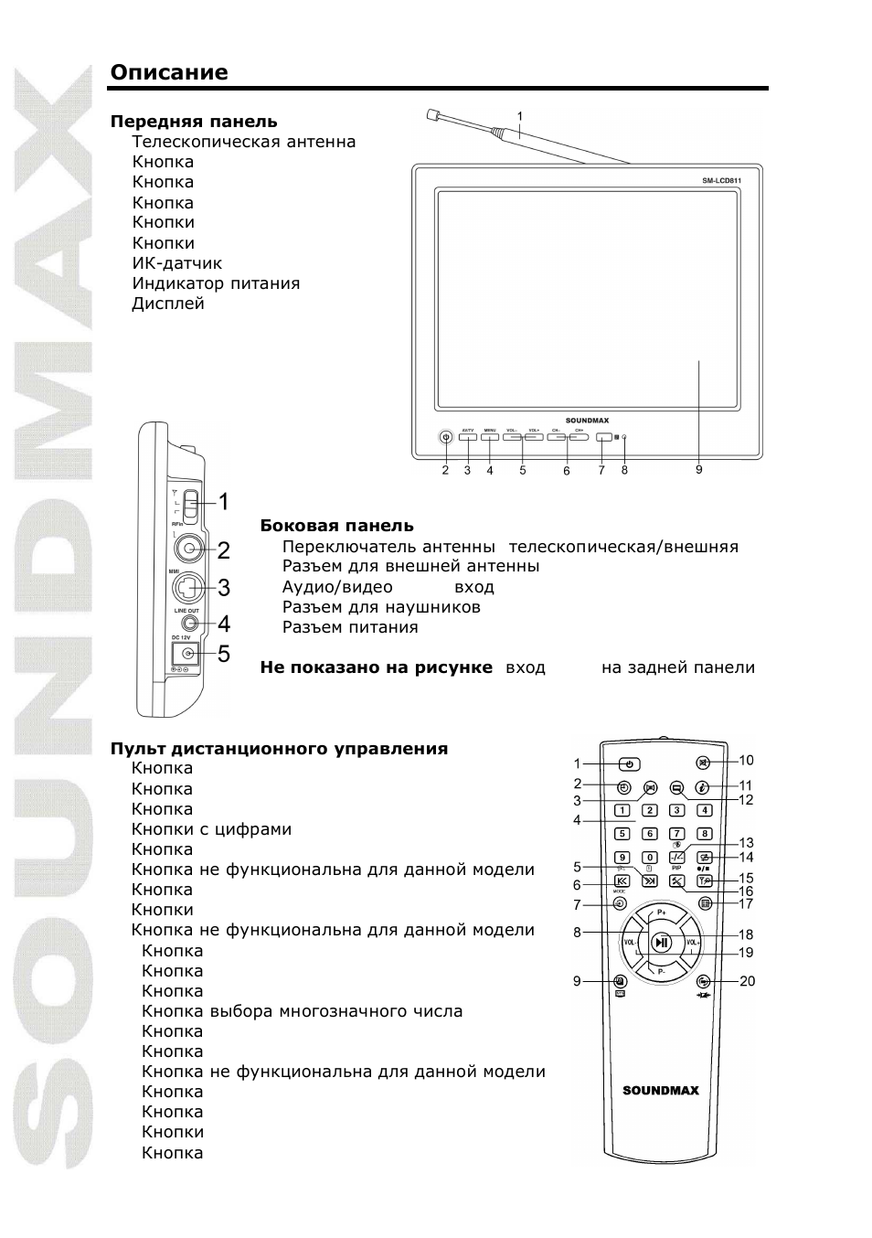 SoundMax SM-LCD811 User Manual | Page 12 / 17