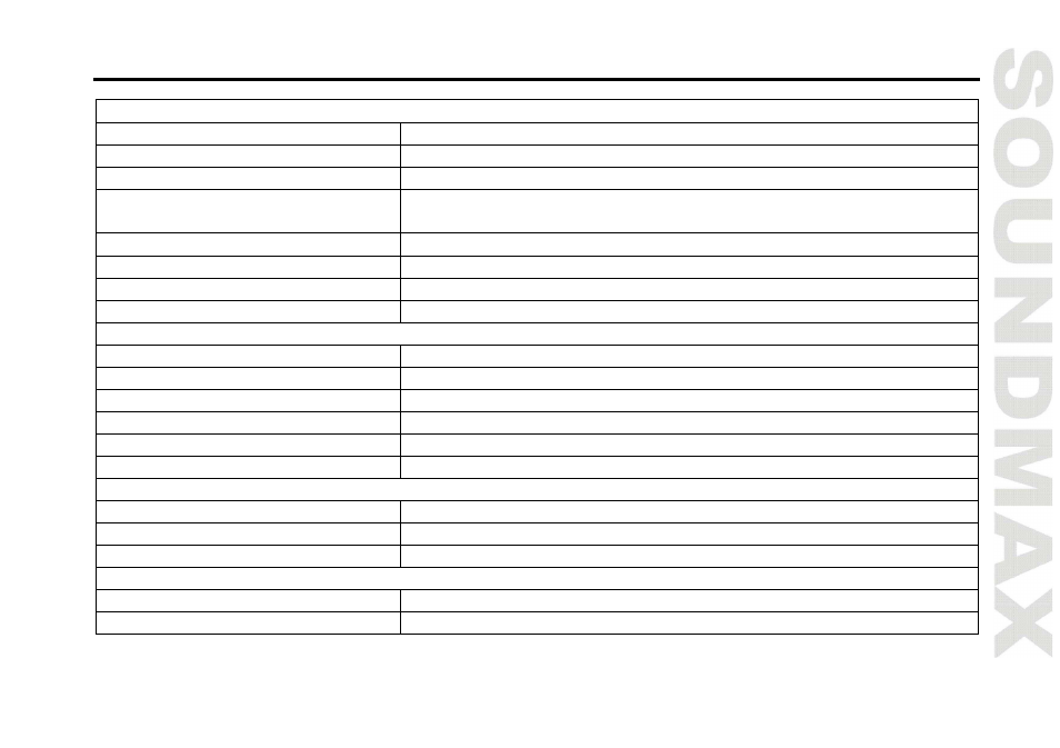 Specif ication | SoundMax SM-CMD3009 User Manual | Page 33 / 68