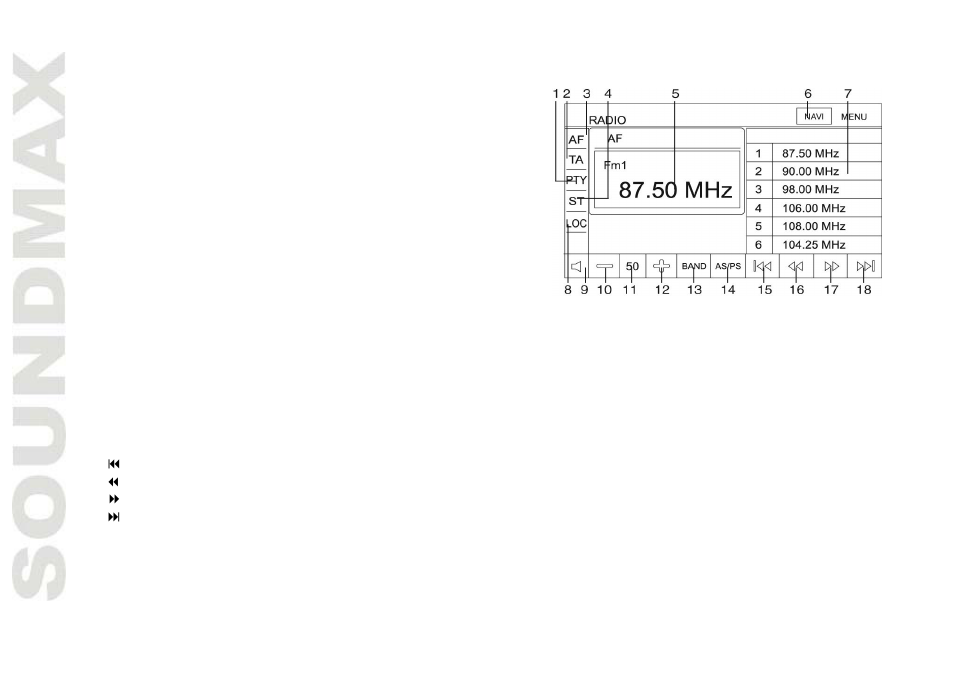 Radio oper ations | SoundMax SM-CMD5003G User Manual | Page 20 / 74