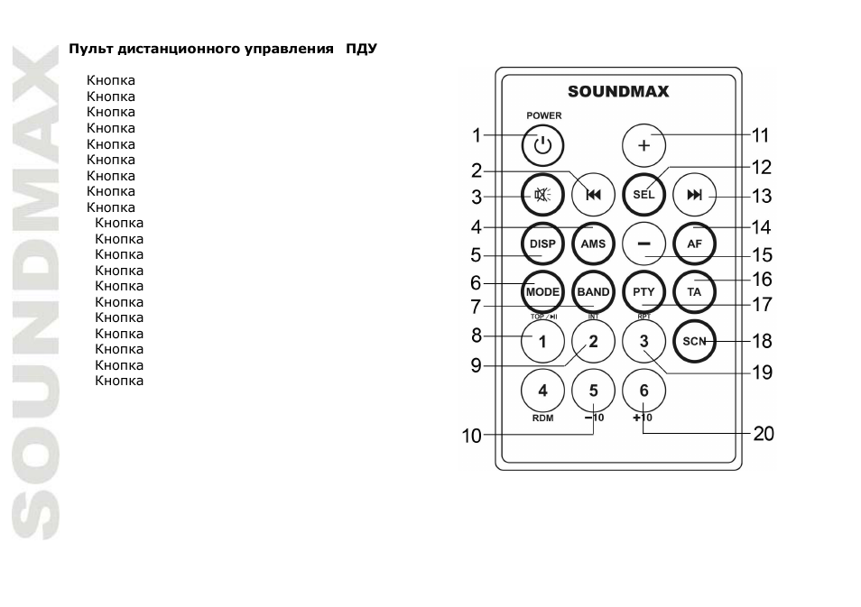 SoundMax SM-CCR3038 User Manual | Page 34 / 46
