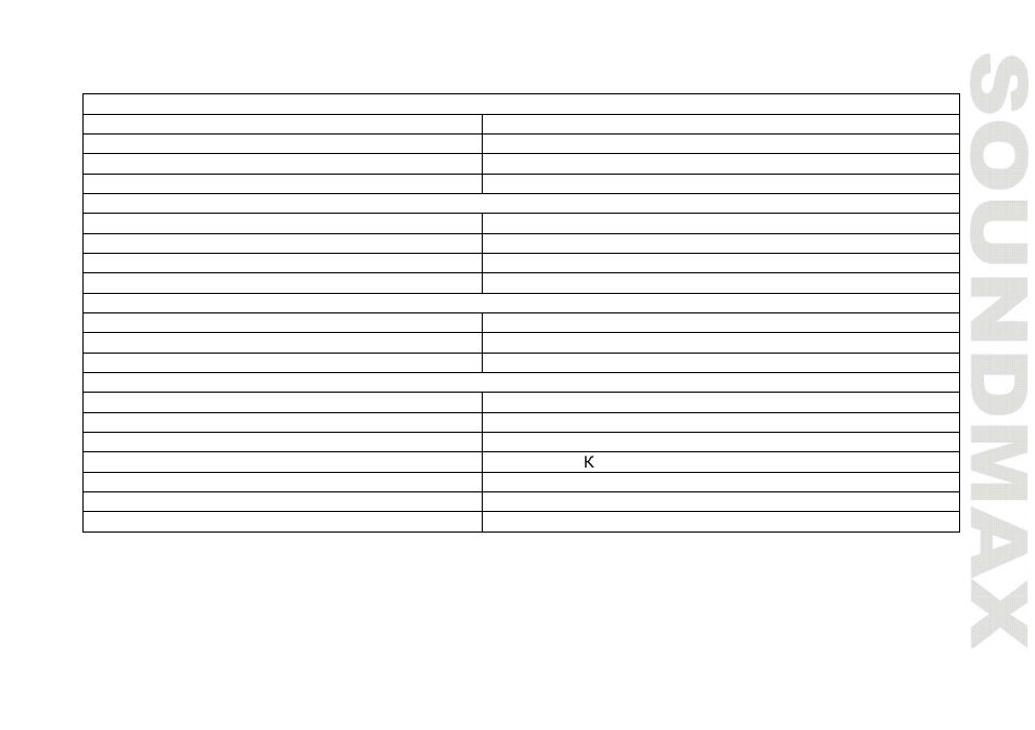 Specifica tion | SoundMax SM-CDM1047 User Manual | Page 25 / 52