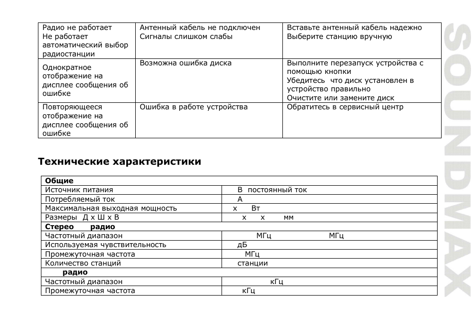 SoundMax SM-CDM1047 User Manual | Page 51 / 52