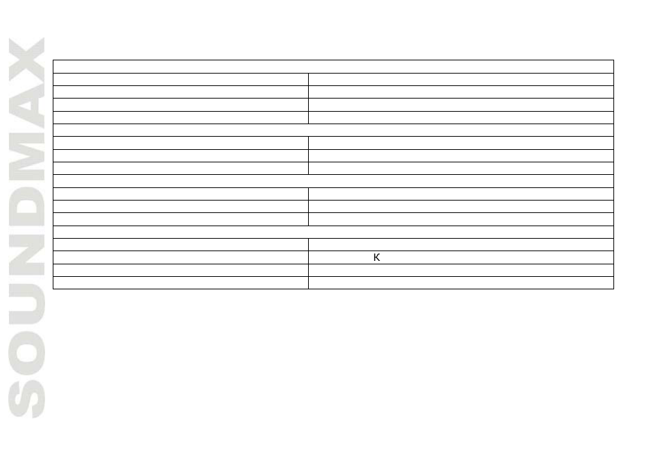 Specifica tion | SoundMax SM-CCR3034 User Manual | Page 20 / 39