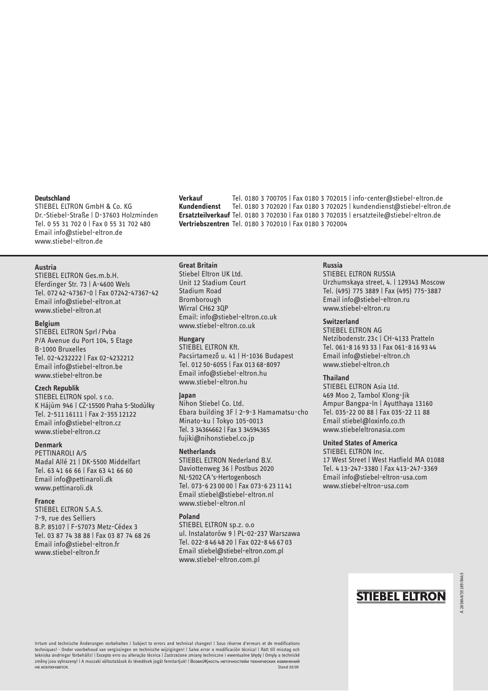 STIEBEL ELTRON CNS 50 S 11.05.2009 - 28.02.2010 User Manual | Page 34 / 34