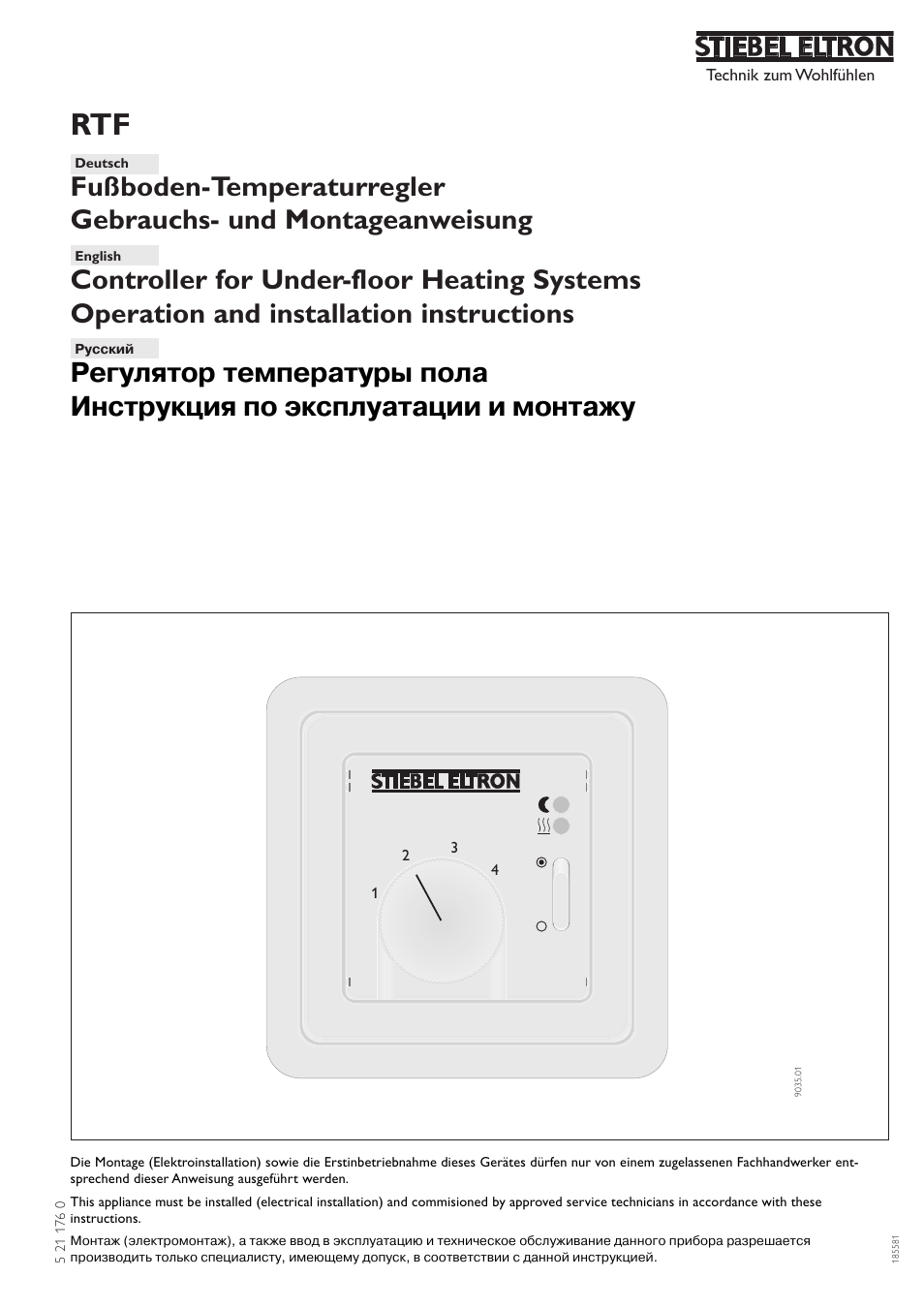 STIEBEL ELTRON RTF 24.06.2003 - 19.12.2004 User Manual | 8 pages