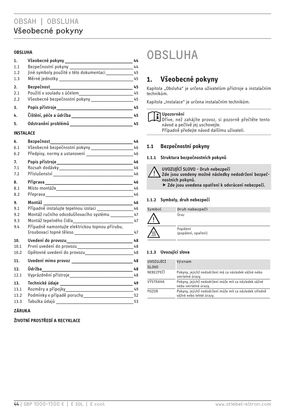 STIEBEL ELTRON SBP E с 12.04.2008 User Manual | Page 44 / 64