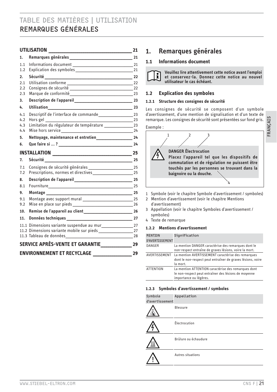 STIEBEL ELTRON CNS F с 01.03.2010 User Manual | Page 21 / 76