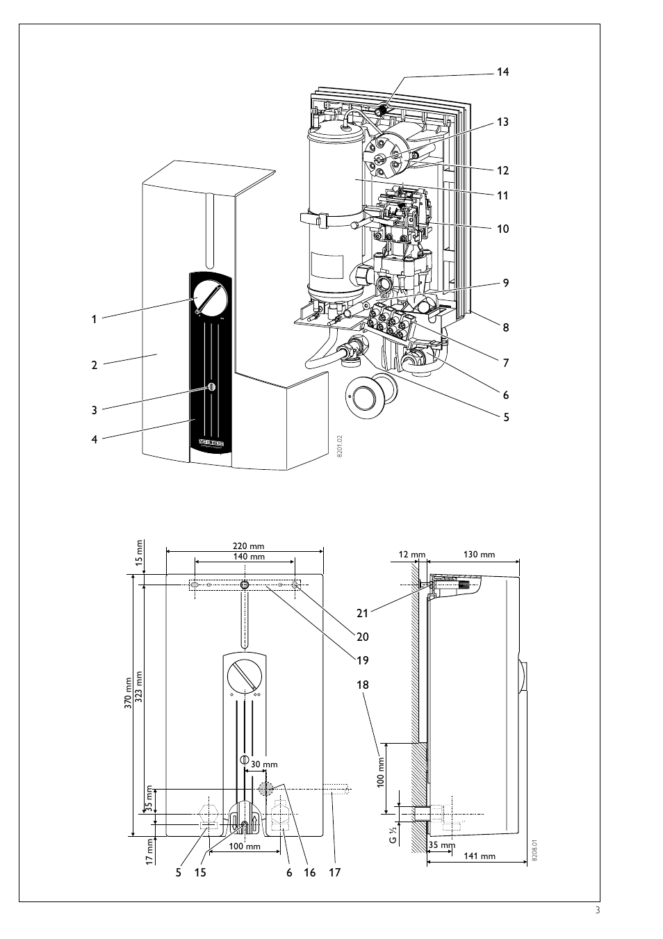 STIEBEL ELTRON DHF 12 - 24 C 01.10.2006 - 31.03.2007 User Manual | Page 3 / 52