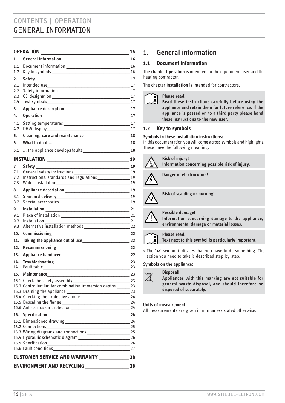 STIEBEL ELTRON SH A с 01.03.2009 User Manual | Page 16 / 72