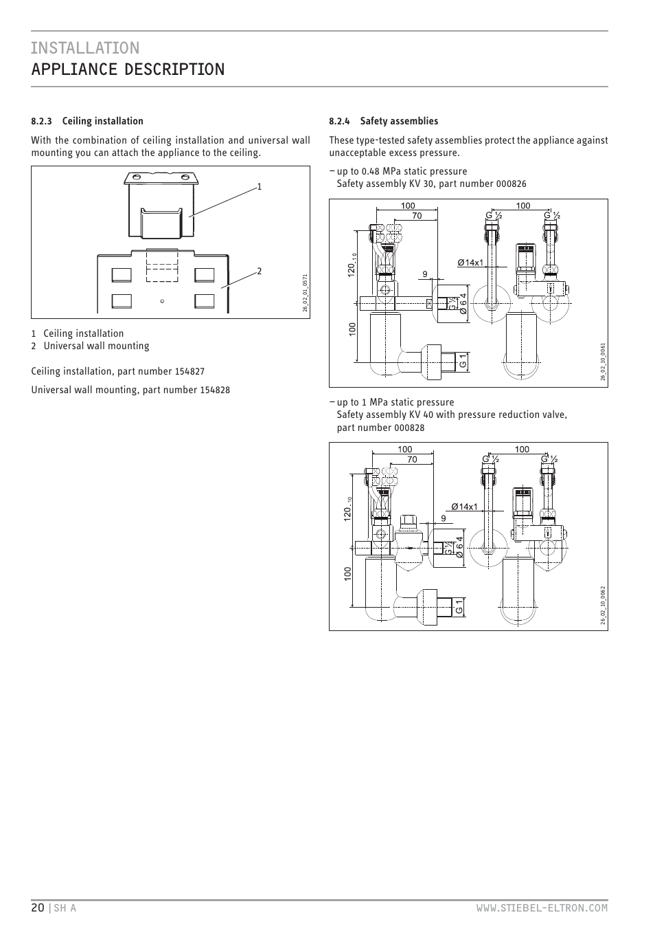 Cz`<<`.hc tt<.c zv.t`.hc | STIEBEL ELTRON SH A с 01.03.2009 User Manual | Page 20 / 72