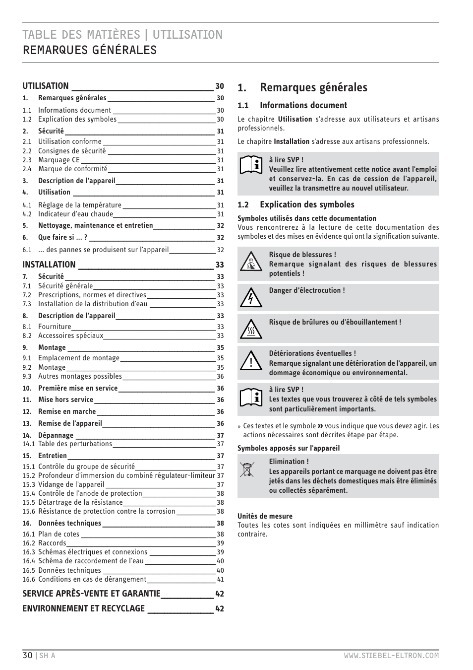STIEBEL ELTRON SH A с 01.03.2009 User Manual | Page 30 / 72