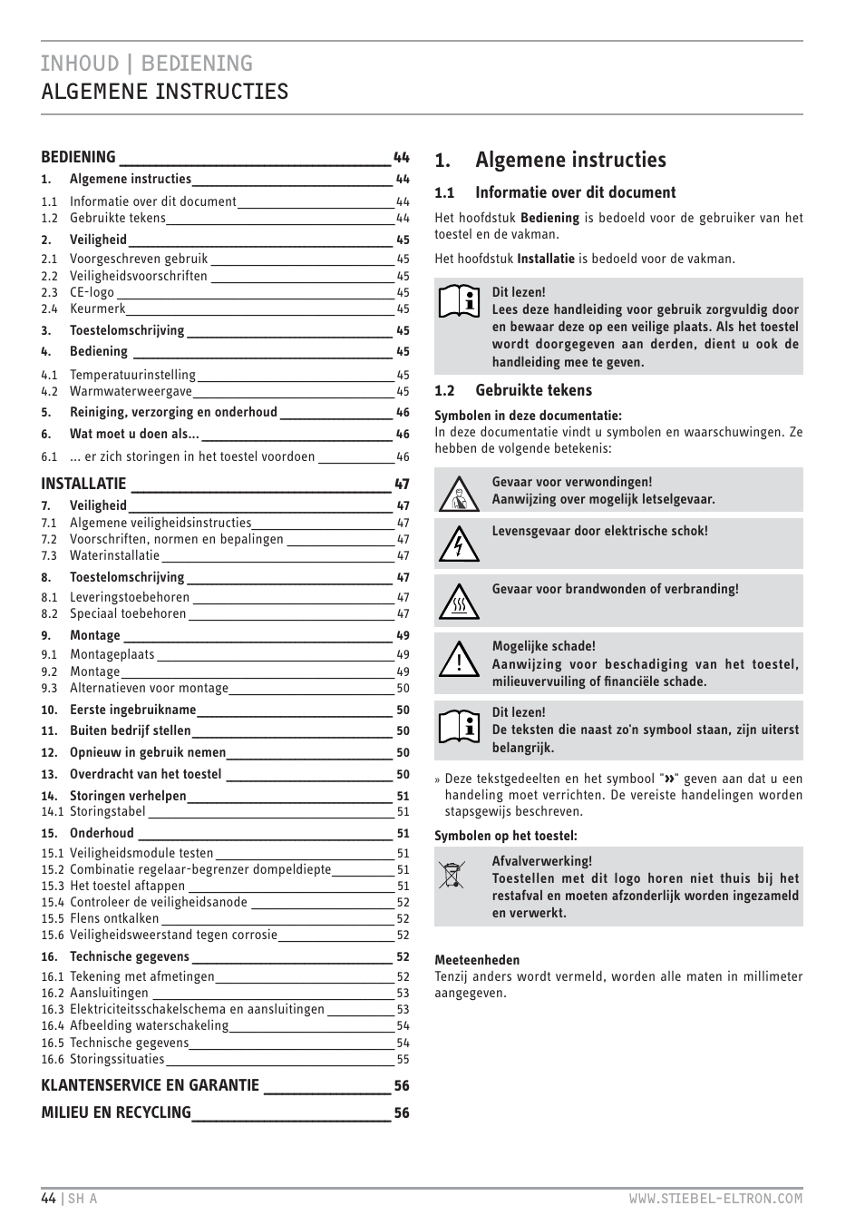 STIEBEL ELTRON SH A с 01.03.2009 User Manual | Page 44 / 72
