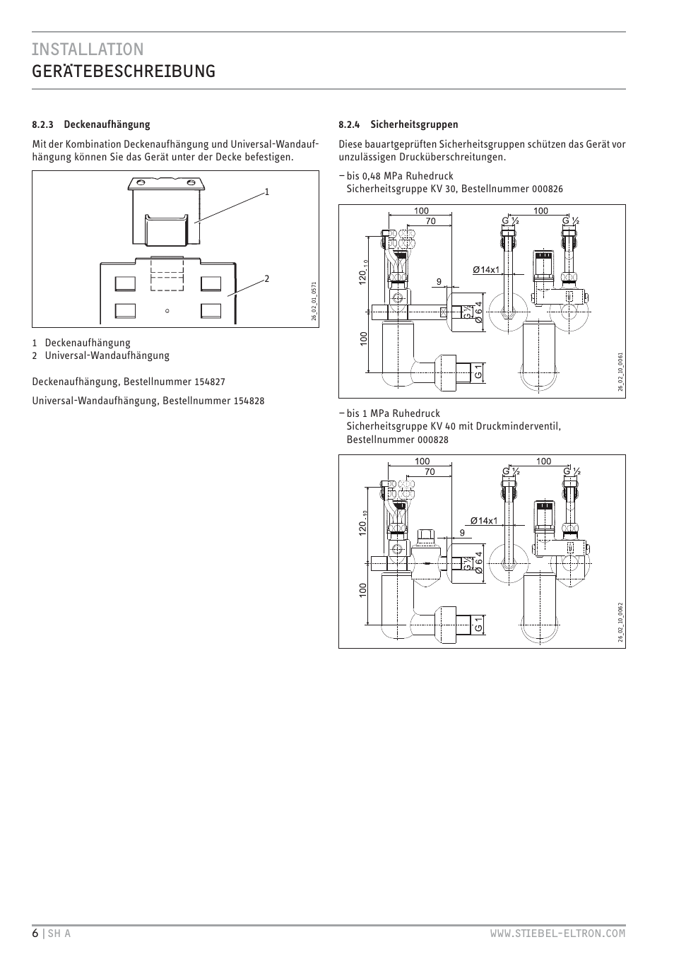 Cz`<<`.hc &v ` z+v. ec | STIEBEL ELTRON SH A с 01.03.2009 User Manual | Page 6 / 72