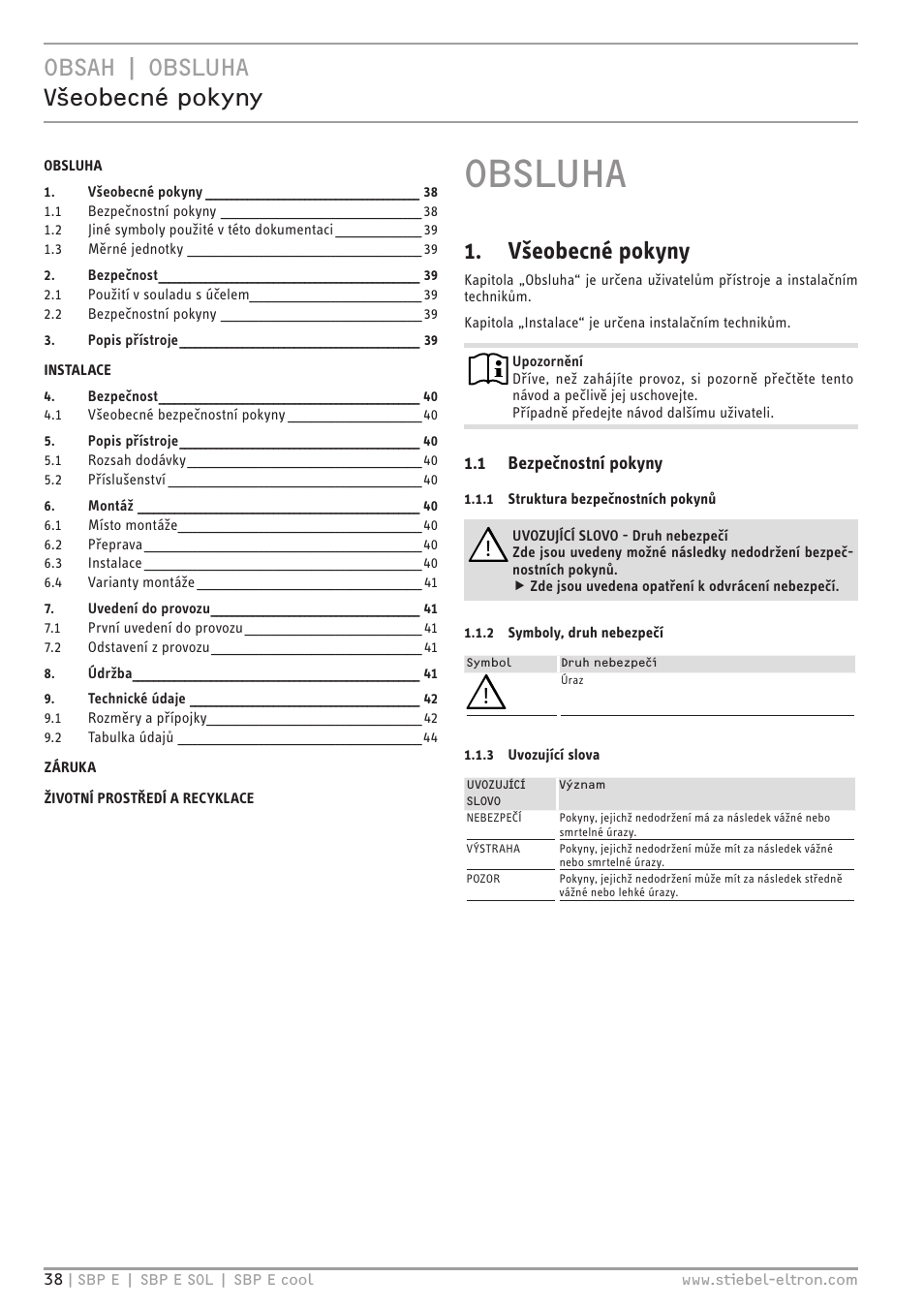 STIEBEL ELTRON SBP E с 01.10.2012 User Manual | Page 38 / 52