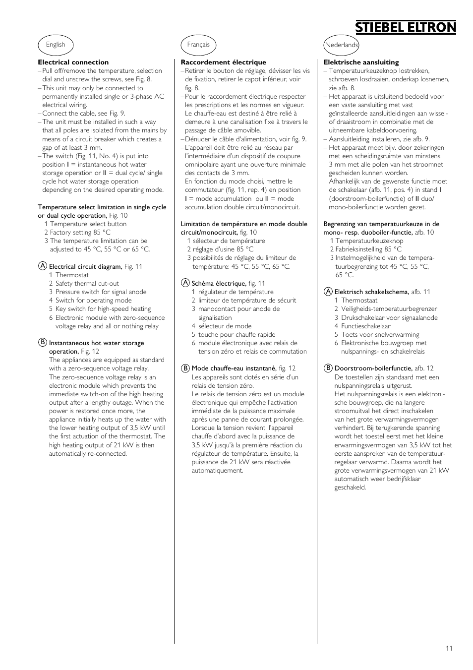 STIEBEL ELTRON SHD ... S 06.06.2006 - 12.04.2009 User Manual | Page 11 / 20
