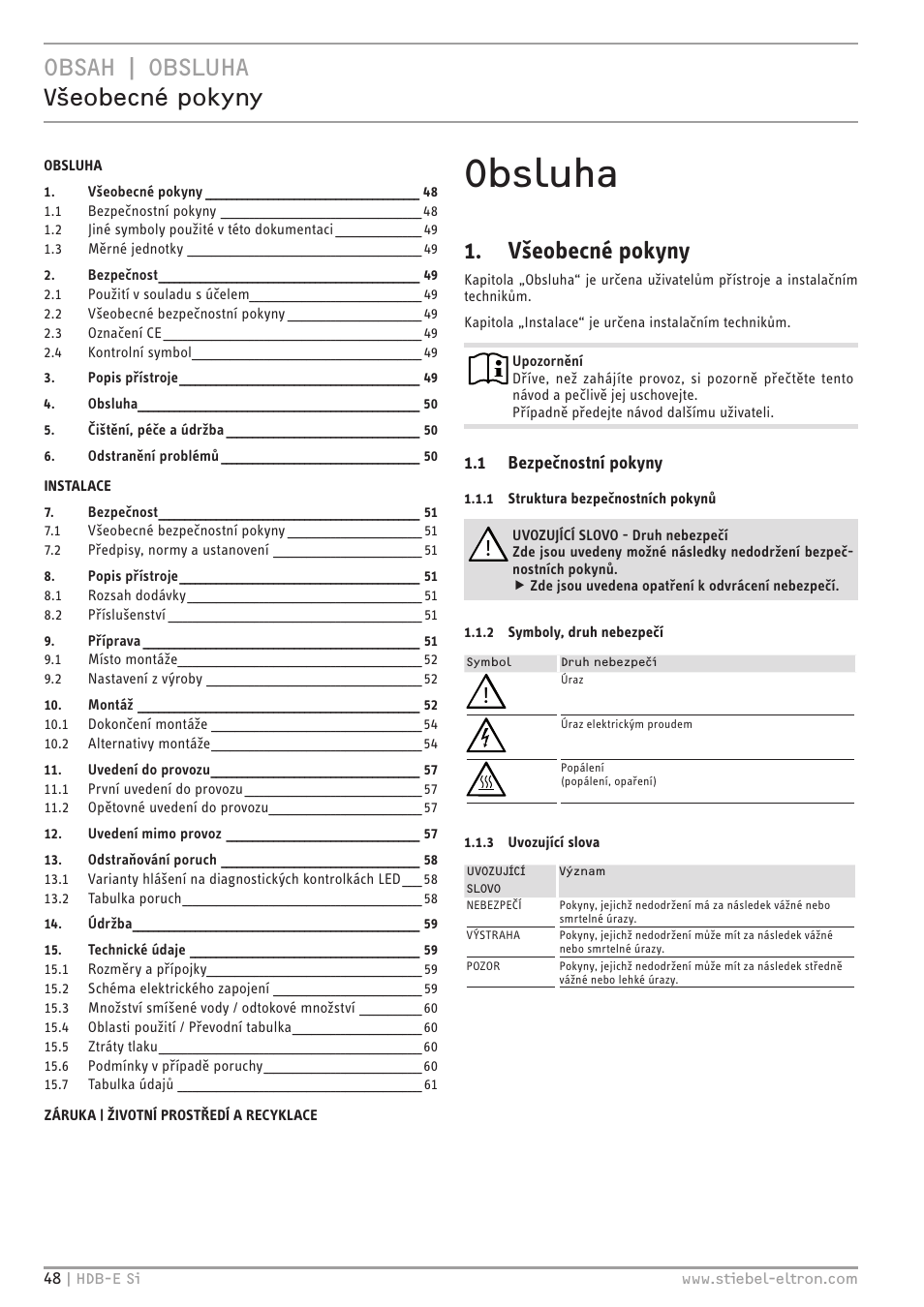 STIEBEL ELTRON HDB-E Si с 01.02.2013 User Manual | Page 48 / 80