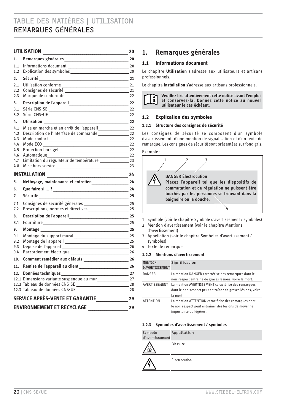 STIEBEL ELTRON CNS UE с 01.03.2010 User Manual | Page 20 / 72