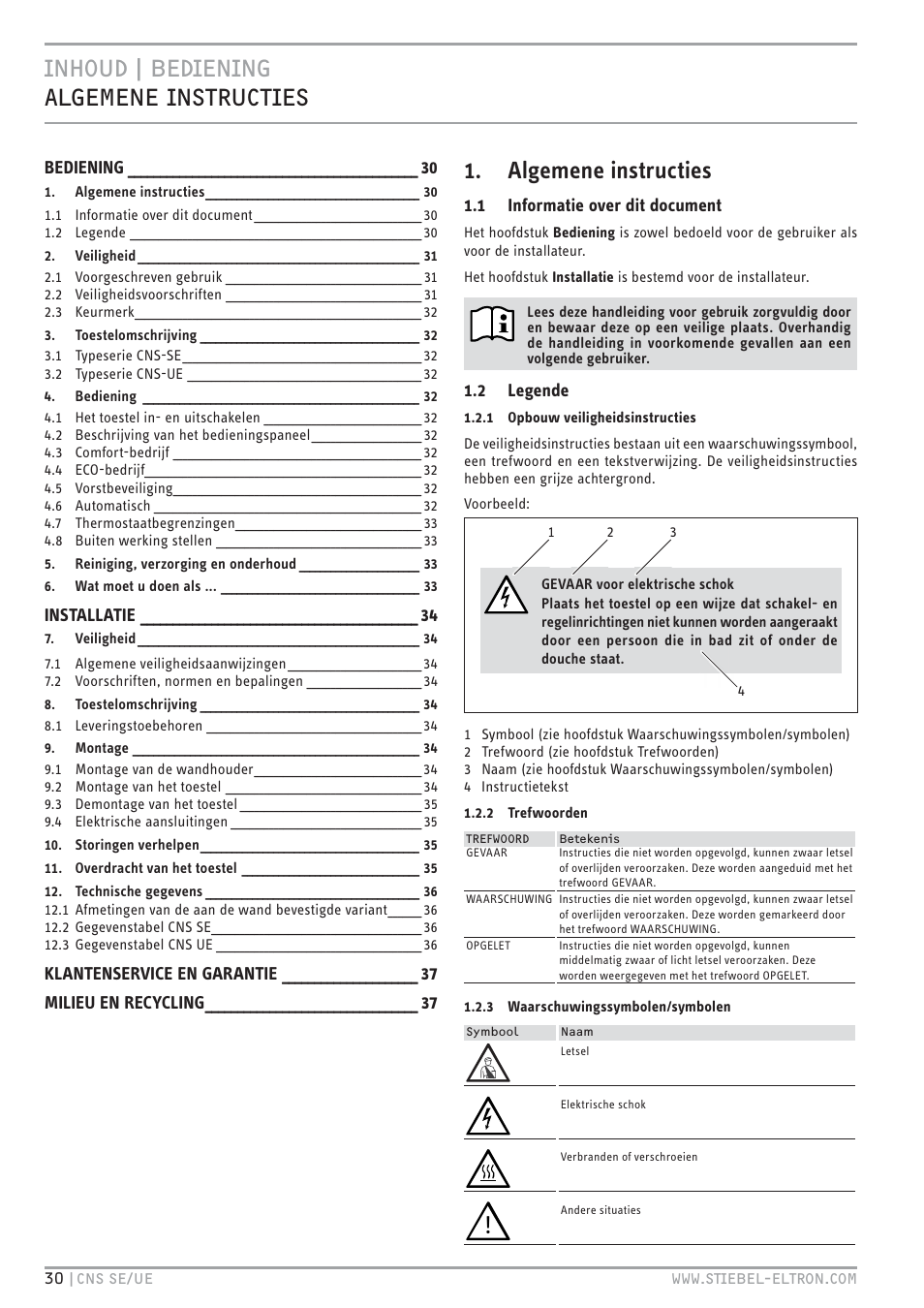 STIEBEL ELTRON CNS UE с 01.03.2010 User Manual | Page 30 / 72