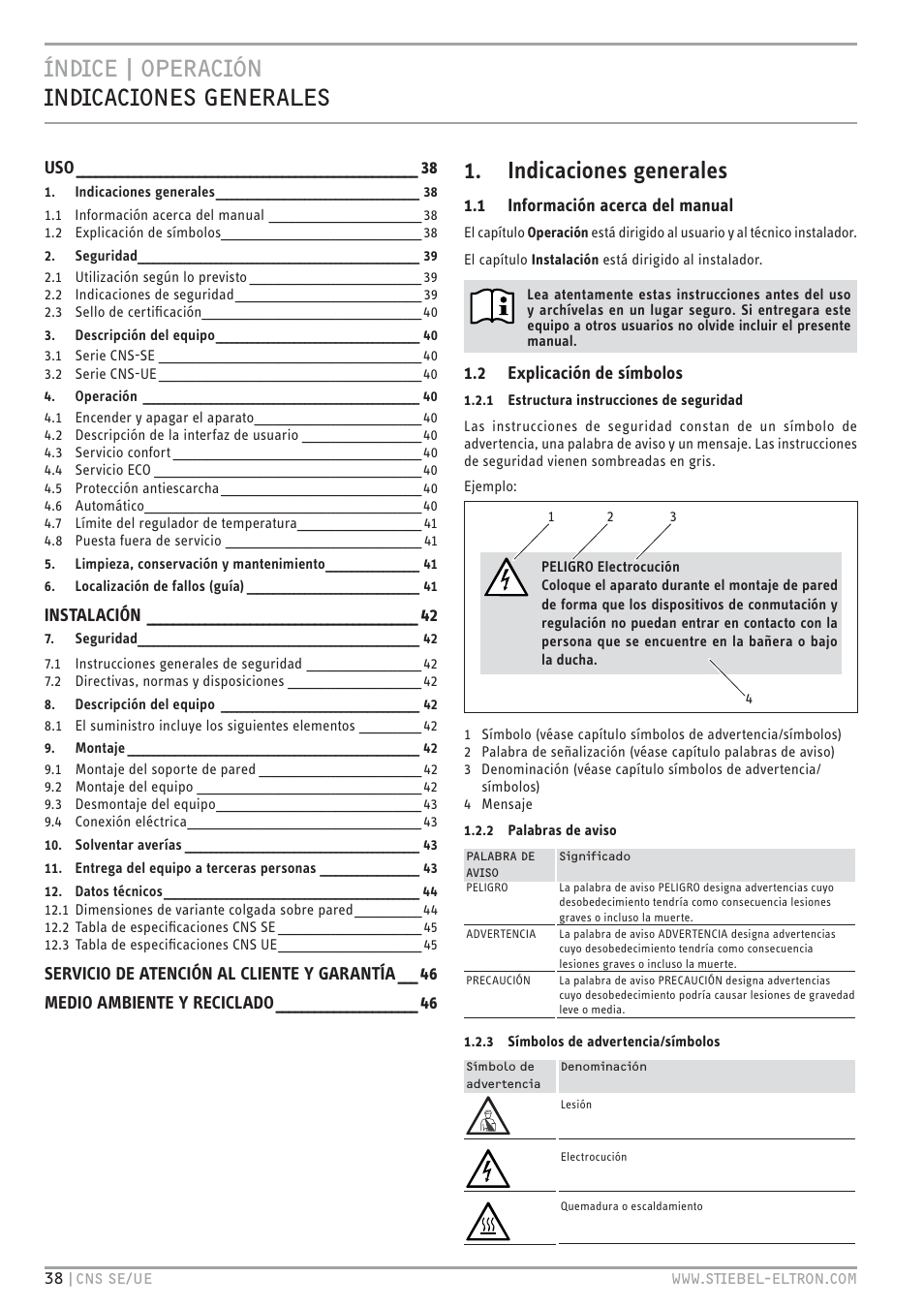 STIEBEL ELTRON CNS UE с 01.03.2010 User Manual | Page 38 / 72