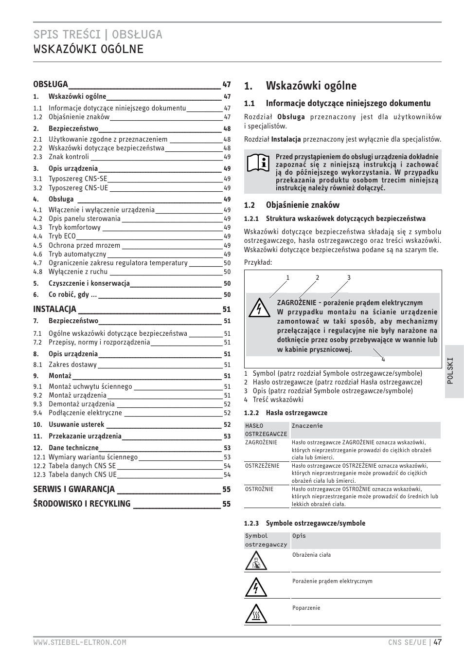 STIEBEL ELTRON CNS UE с 01.03.2010 User Manual | Page 47 / 72