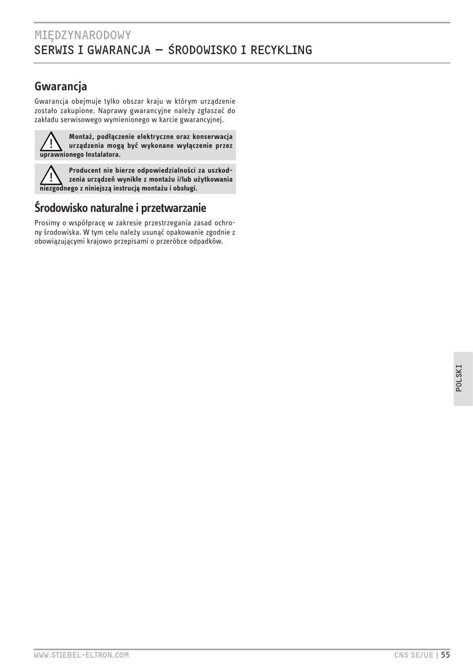 STIEBEL ELTRON CNS UE с 01.03.2010 User Manual | Page 55 / 72