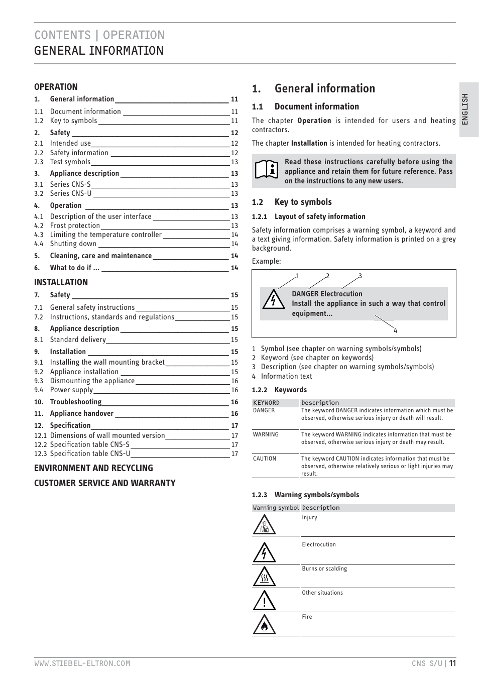 STIEBEL ELTRON CNS U с 01.03.2010 User Manual | Page 11 / 72