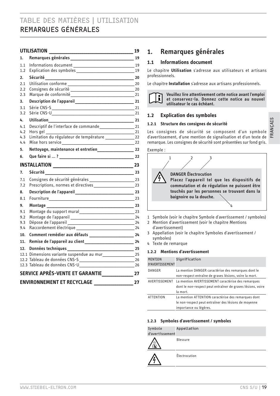 STIEBEL ELTRON CNS U с 01.03.2010 User Manual | Page 19 / 72