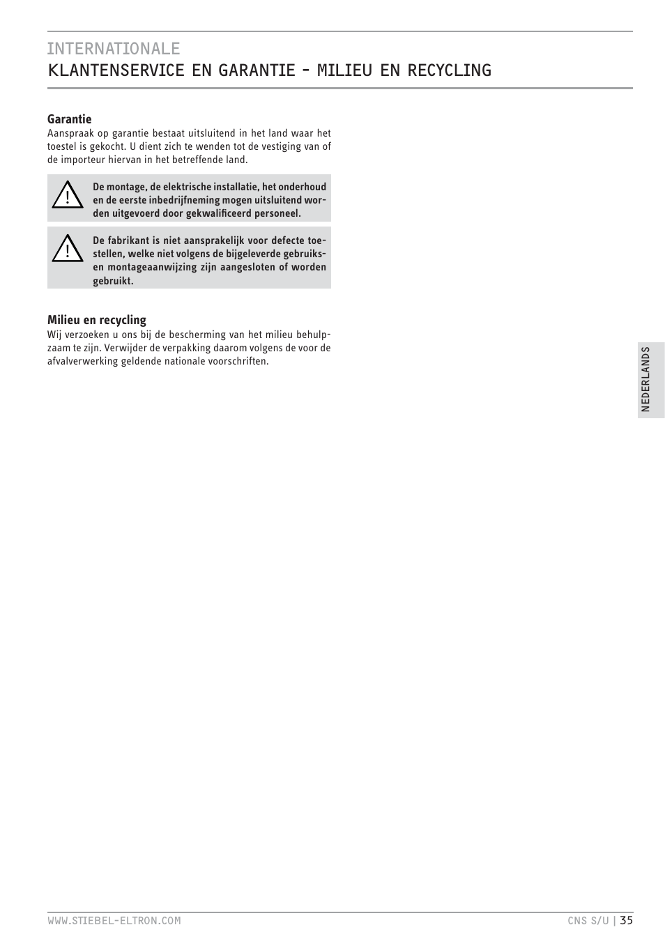 STIEBEL ELTRON CNS U с 01.03.2010 User Manual | Page 35 / 72