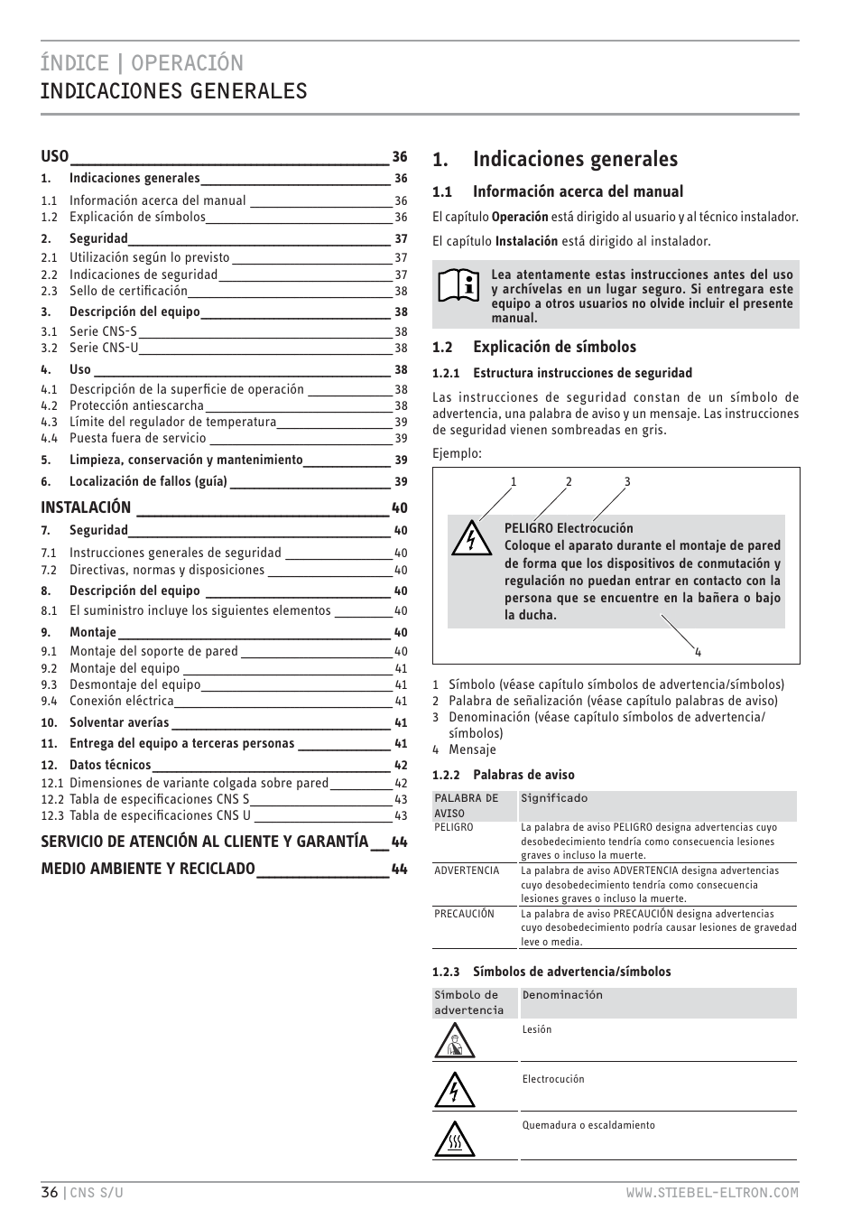 STIEBEL ELTRON CNS U с 01.03.2010 User Manual | Page 36 / 72