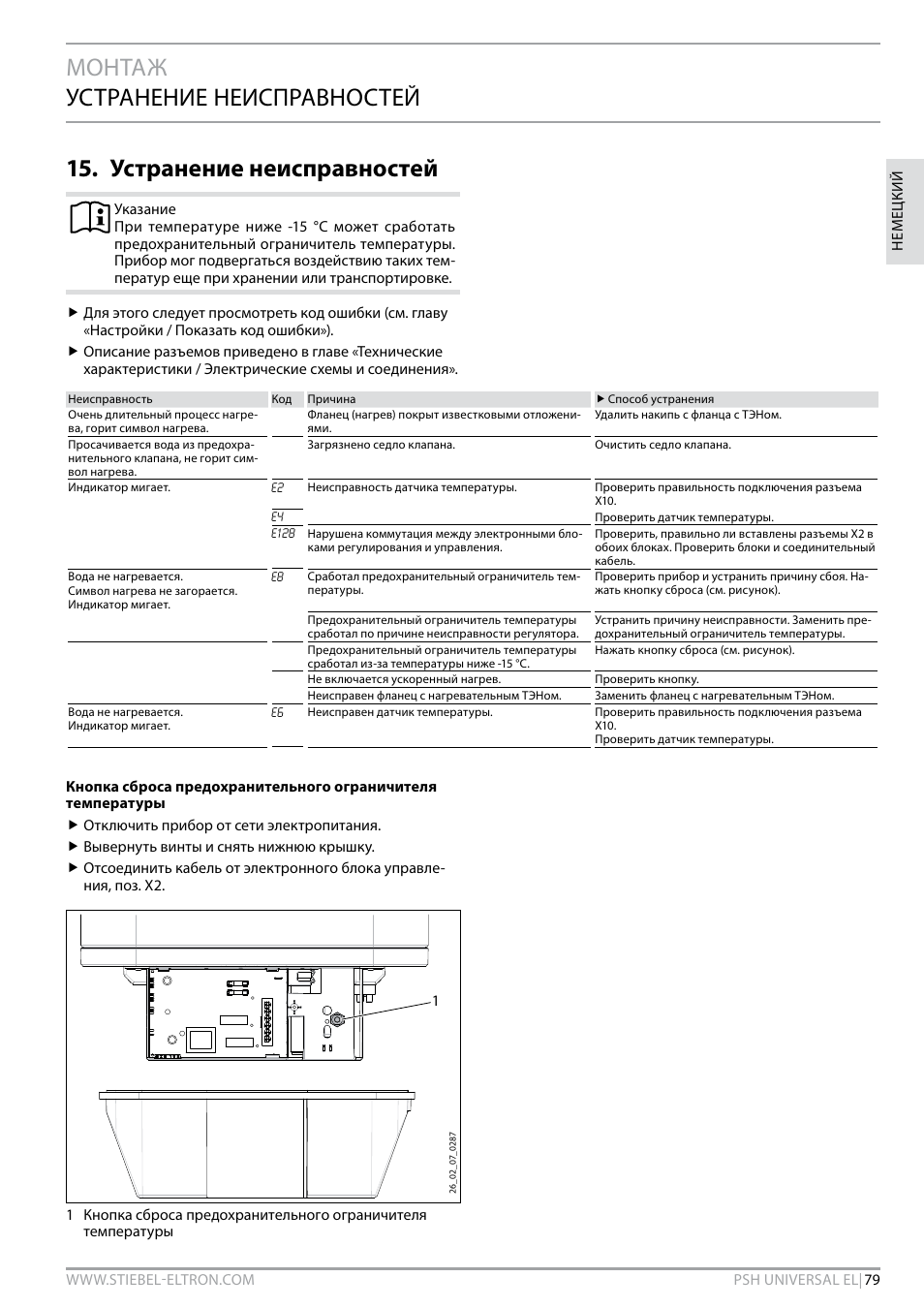 STIEBEL ELTRON PSH Universal EL с 05.12.2011 User Manual | Page 79 / 100