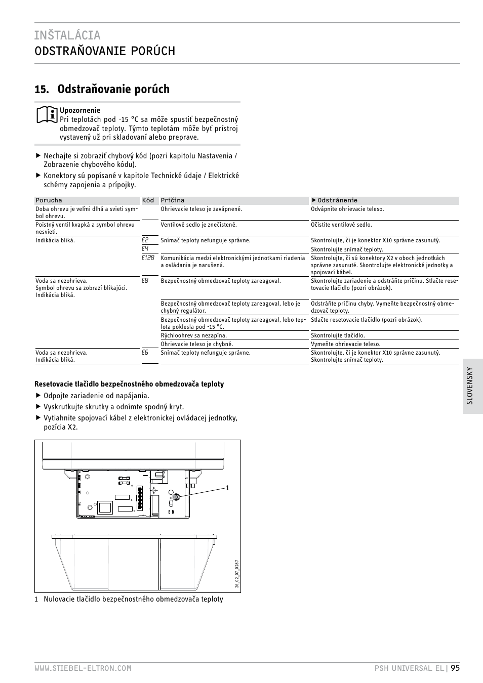 STIEBEL ELTRON PSH Universal EL с 05.12.2011 User Manual | Page 95 / 100