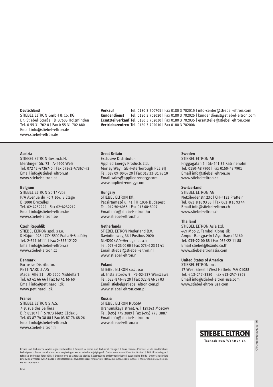 STIEBEL ELTRON SNU 5 SLi с 01.09.2007 User Manual | Page 34 / 34