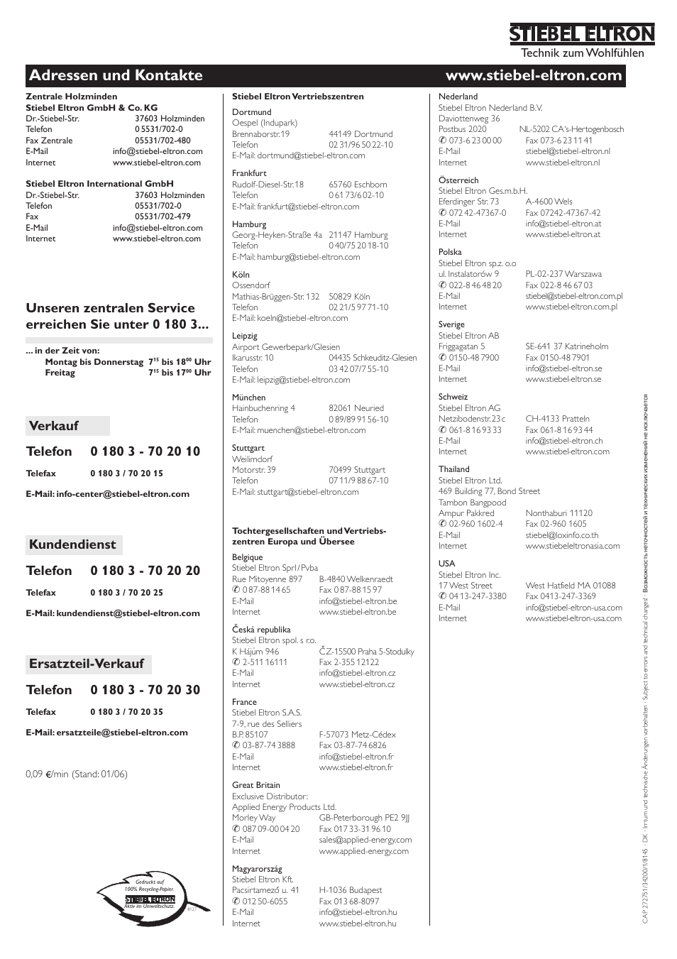 Technik zum wohlfühlen | STIEBEL ELTRON FTM S twin 01.05.2006 - 07.04.2008 User Manual | Page 14 / 14