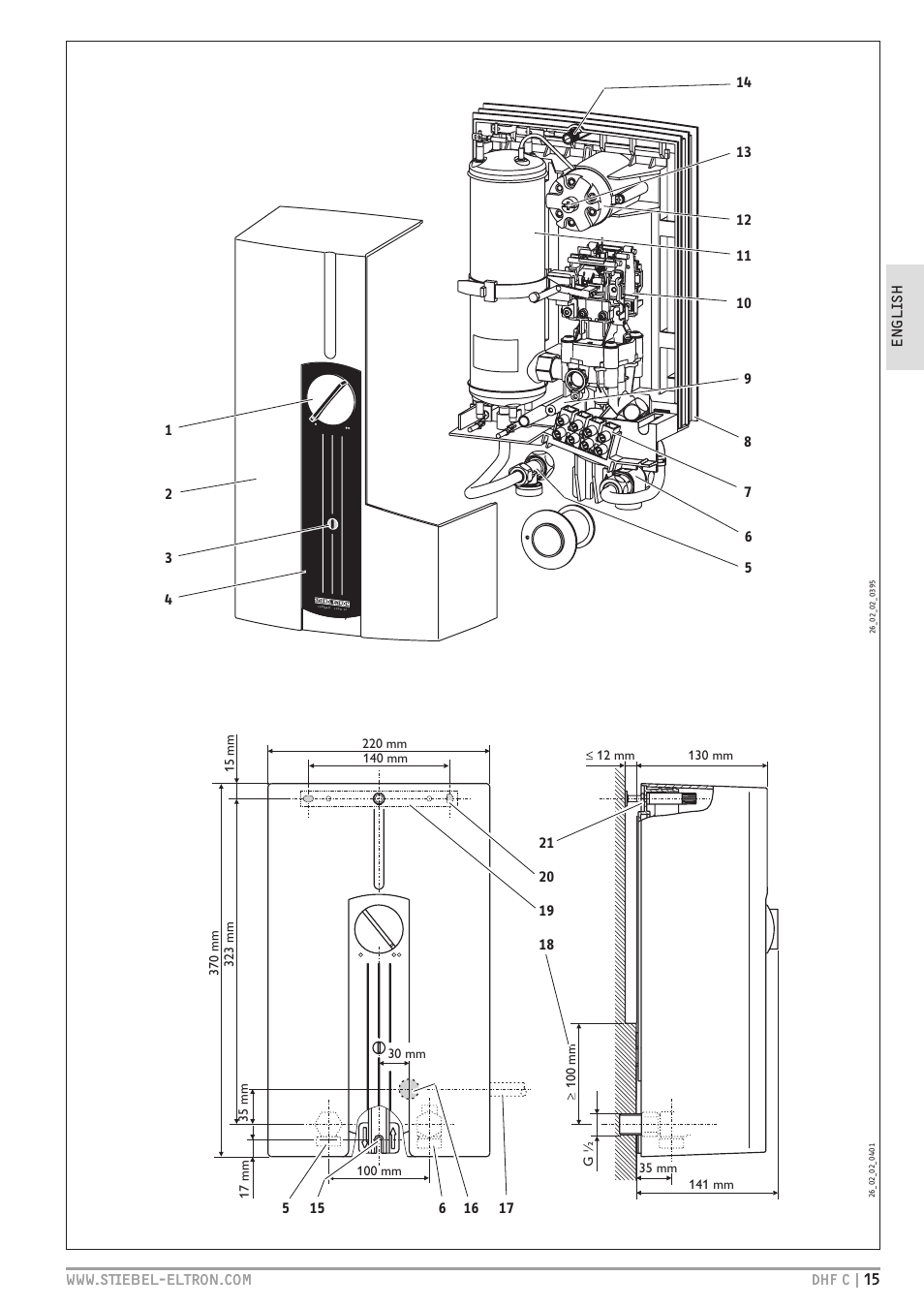 STIEBEL ELTRON DHF 12 - 24 C с 01.04.2007 User Manual | Page 15 / 103